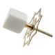 White Stone Square Dresser Knobs